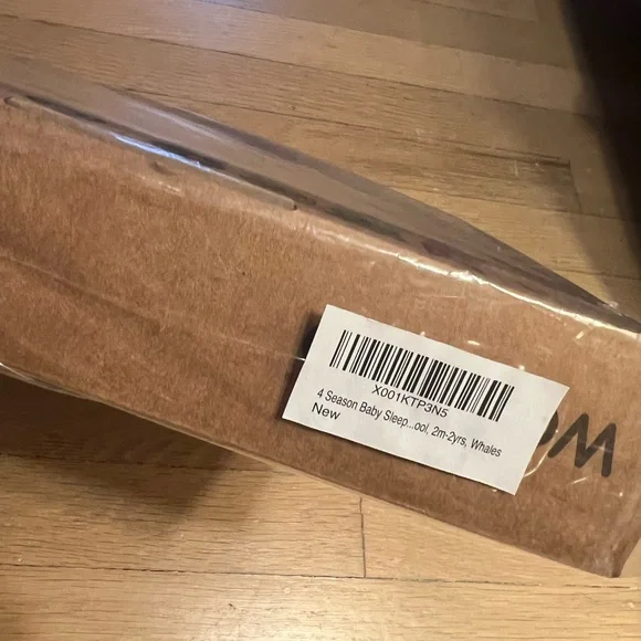 Woolino Baby Sleep Sack with Whale Print NWT - Picture 4 of 5